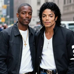 michel jackson with pop smoke in nyc 2 0 2 2, ultra realistic, cinematic, real