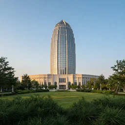 a building in a landscape, fascinating