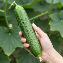 krishjanis karins holding long cucumber