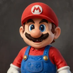 An ultra realistic portrait painting of Mario in the style of Frank Frazetta, 4k, Ultra realistic, Highly Detailed, Dark Fantasy, Epic Lighting