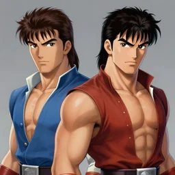 protrait of double dragon videogame characters billy lee and jimmy lee, by tom bagshaw and manuel sanjulian