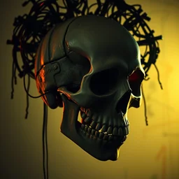 basquiat art of a skull, machine perfect composition masterpiece, dramatic lighting, uhd