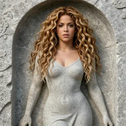 beautiful sexy gorgeous shakira in the style stone carving