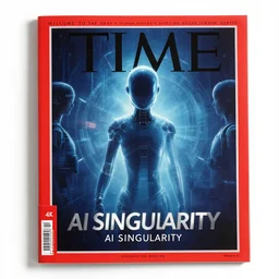 TIME magazine cover, the coming AI singularity, welcome to the matrix, 4k, 8k