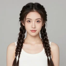 a beautiful portrait of a girl with the longest braids in the world