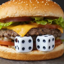 cheeseburger pair of dice