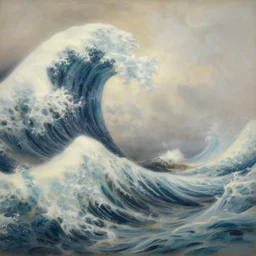 a stunning hyperdetailed painting of a strom by turner, big waves, ethereal, wallpaper, highly detailed, trending on artstation.