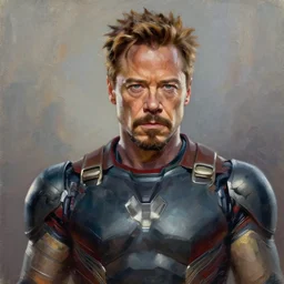 concept art of tony stark, cinematic shot, oil painting by jama jurabaev, extremely detailed, brush hard, artstation, high quality, brush stroke