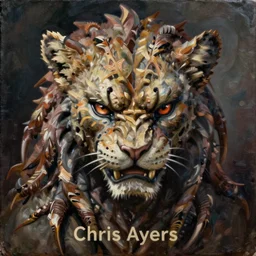 a portrait of the predator by chris ayers, chibi style, oil on canvas, deep depth field, masterpiece, trending on artstation, featured on pixiv, cinematic composition, hyper - detailed, hd, hdr, 4 k, 8 k