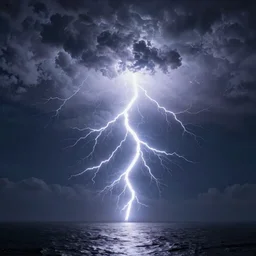 A highly detailed and stunning storm by Akihiko Yoshida, ethereal,beautiful lit, volumetric lightning, reflections, octane render 8K