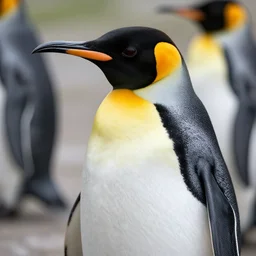 A hyperrealistic penguin, animal photography, realistic, photo, extra-million detailled, focus on the penguin.