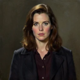 beautiful painting of scully from the x-files by Edgar Maxence