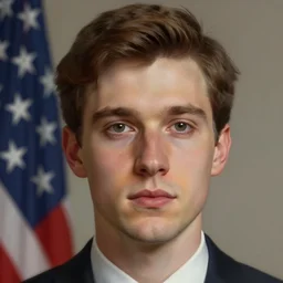 portrait of a 2 0 3 2 united states president, who is a young man a scholarly appearance, detailed face, 2 1 st century, highly detailed, cinematic lighting, digital art painting by greg rutkowski