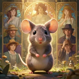 highly detailed portrait of a cute mouse, unreal engine, fantasy art by greg rutkowski, loish, rhads, ferdinand knab, makoto shinkai and lois van baarle, ilya kuvshinov, rossdraws, tom bagshaw, alphonse mucha, global illumination, radiant light, detailed and intricate environment
