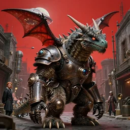 zoomed out profile face portrait of fuzzy kaiju moth dragons in armour, 1 9 5 0 s scifi, ufo, moon, meninblack, steampunk, alley, streets, hyung tae, frank frazetta, nicoletta ceccoli, mark ryden, lostfish, max fleischer, depth of field, detailed and intricate red square sky