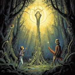 gnostic by greg rutkowski and james gurney.