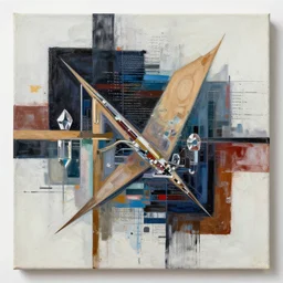 mixed media abstract art, oil on canvas, acrylic paint, wood, plastic, crystal, elegant, sharp focus, illustration, highly detailed, trending on artstation, strong strokes, code, glitch, geometry. art by rubens and anselm kiefer