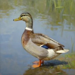 a duck on the prowl oil painting jamie wyeth
