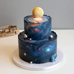 a galaxy cake. gorgeous splendid