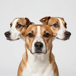 photo of one dog with two heads