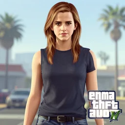 Emma Watson GTA 5 cover art
