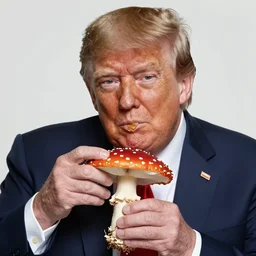 donald trump eating amanita muscaria