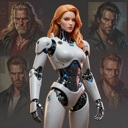beautiful robot character design, product photography, dystopian, glowing led lights, skin details, plastic action figure, digital painting, comic book drawing, sculpted in zbrush, artstation, concept art, comic art by mike mignola and david rubin, simon stalenhag and simon bisley
