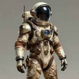 spacesuit in the style of steampunk, digital art