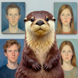 detailed portrait of nick offerman as otter! hybrid by tomasz alen kopera and peter mohrbacher and johanna martine! and margaret keane! coherent luminescent