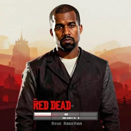 portrait of kanye west in the red dead redemption loading screen, masterpiece, centered, accurate anatomy, 8 k, 4 k, art by daren bader