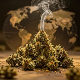 warm smell of marijuana tips,, global lighting, digital art, artstation