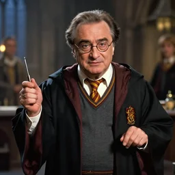Movie still of danny devito as as Harry Potter in potions class at hogwarts, fantasy, highly detailed, digital painting, artstation, concept art, sharp focus, illustration, art by artgerm and Tony Sart