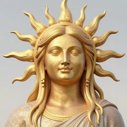 the goddess of the sun, digital art by Dan Mumford and Peter Mohrbacher, highly detailed, trending on ArtStationHQ