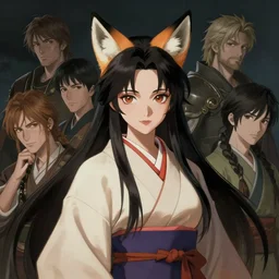 An anime portrait of Ssunbiki as a beautiful woman with fox ears wearing a kimono from Skyrim, by Stanley Artgerm Lau, WLOP, Rossdraws, James Jean, Andrei Riabovitchev, Marc Simonetti, and Sakimichan, large brush, low detail, trending on artstation