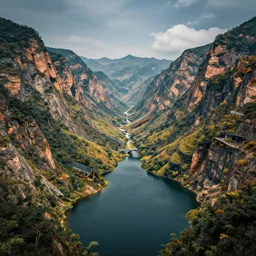 gorgeous interdimensional landscape with symmetrical composition