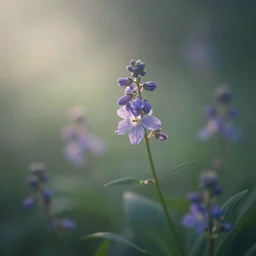 botanical flowers in the myst of a magic morning, - n 6