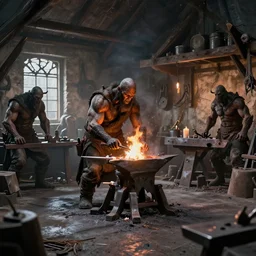 blacksmith shop after orc raid