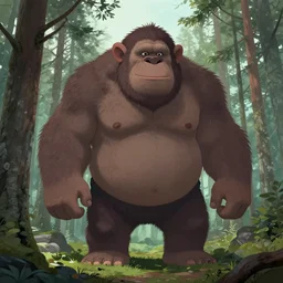 huge troll in a swedish forest, very low angle photograph, very detailed, trending on artstation, realistic, soft colors, illustration by john bauer, simon stålenhag