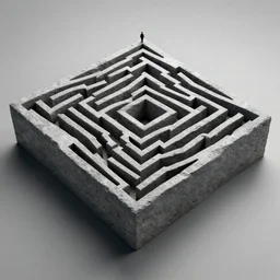 a labyrinth by Escher and Francois Schuiten , 3d render
