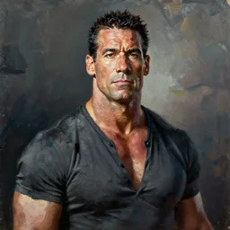 john cena, oil painting