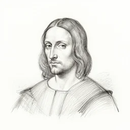 simple sketch indie rock album cover drawn by Leonardo da Vinci