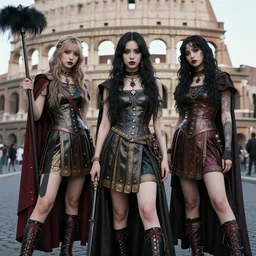 modern goth girls sacking rome, 410 AD