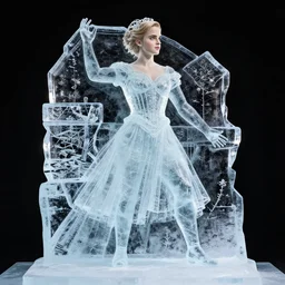 ice sculpture of the by emma watson