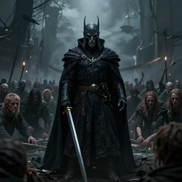 a dark Lord murder thousands of people, Trending on artstation