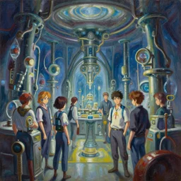 baroque oil painting of anime key visual environment concept art of of aperture science laboratories from portal 2, acrylic painting, trending on pixiv fanbox, palette knife and brush strokes, style of makoto shinkai jamie wyeth james gilleard edward hopper greg rutkowski studio ghibli genshin impact