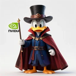 Nvidia Render of Daffy Duck the Wizard as Doctor Strange. cinematic, hyper realism, high detail, octane render, unreal engine, 8k, Vibrant colors, Smooth gradients, High contrast, depth of field