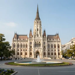 a beautiful highly detailed matte painting of Szent Gellért Square, Budapest, Hungary
