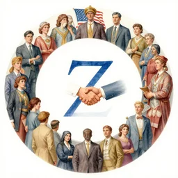 the circle complete, greek symbol zeta, diversity team, american board, european, handshake, highly detailed, digital painting, watercolor, soviet realism, engraving, artstation, concept art, smooth, sharp focus, vivid grunge, manga, illustration, unreal engine 5, 8 k, art by bilibin and kuvshinov and malevich and mucha