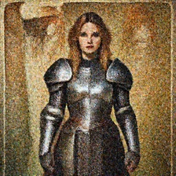 front facing symmetrical centered portrait, Imogen Poots as a D&D Paladin, realistic shaded, realistic shaded lighting, by Ilya Kuvshinov and Mucha and Gustav Klimt