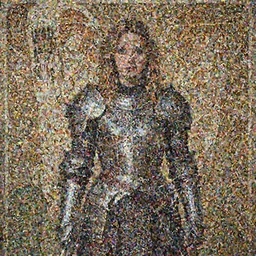 front facing symmetrical centered portrait, Imogen Poots as a D&D Paladin, realistic shaded, realistic shaded lighting, by Ilya Kuvshinov and Mucha and Gustav Klimt